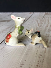 Load image into Gallery viewer, Miniature Porcelain Mouse Pair Smith Western Made in Japan
