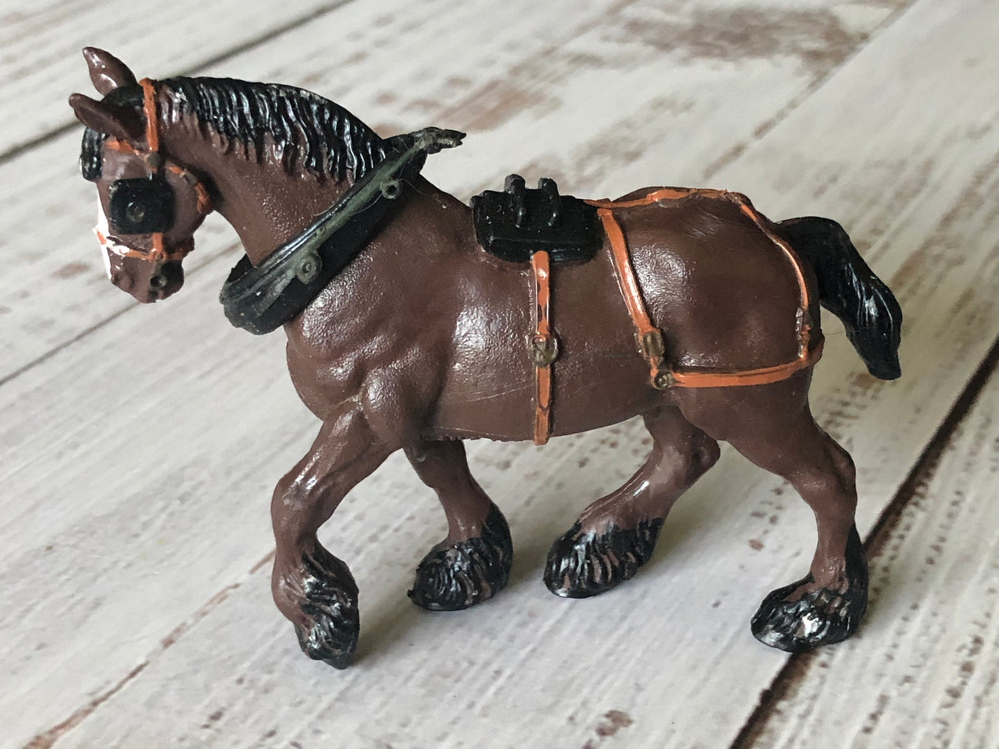 1972 Britains Ltd Plastic Cart Horse, Shire Horse, Set of Two