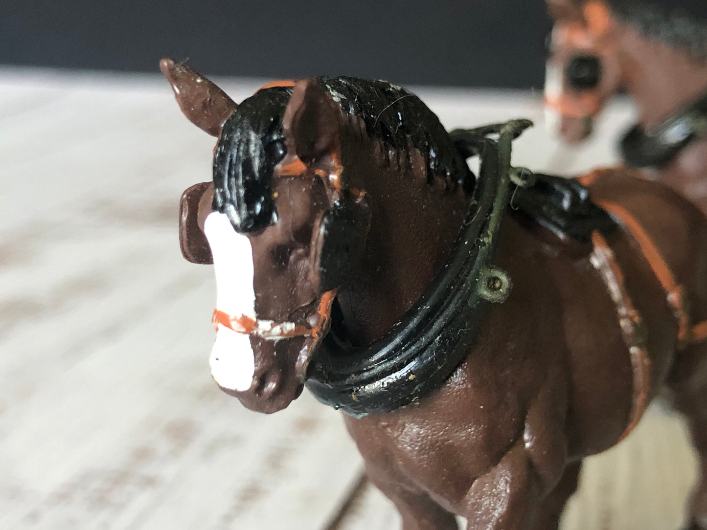 1972 Britains Ltd Plastic Cart Horse, Shire Horse, Set of Two
