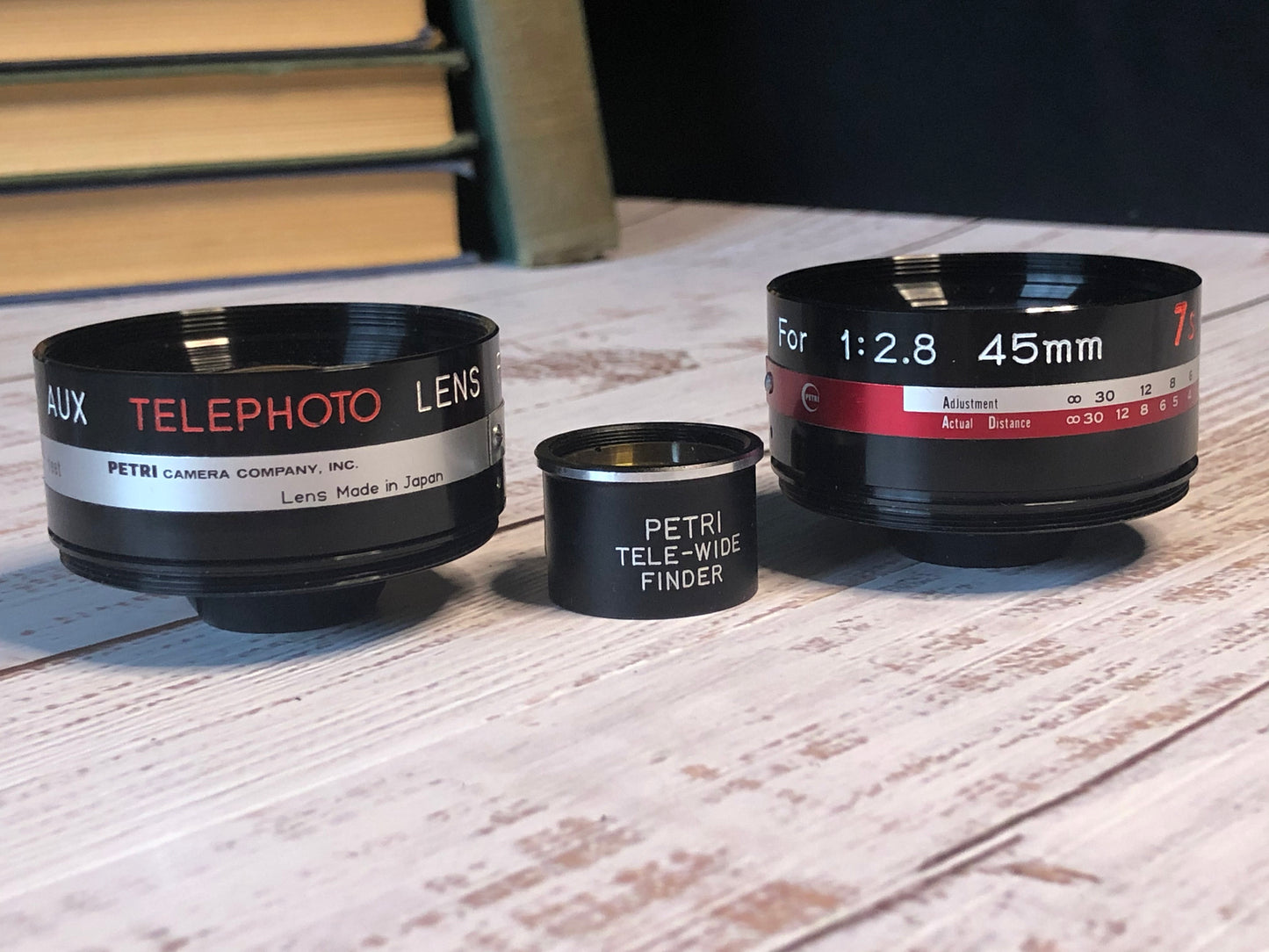 Petri Aux Camera Lens Wide-Angle TelePhoto Lens for 1:2.8 45mm 7s and Tele-Wide Finder With Case