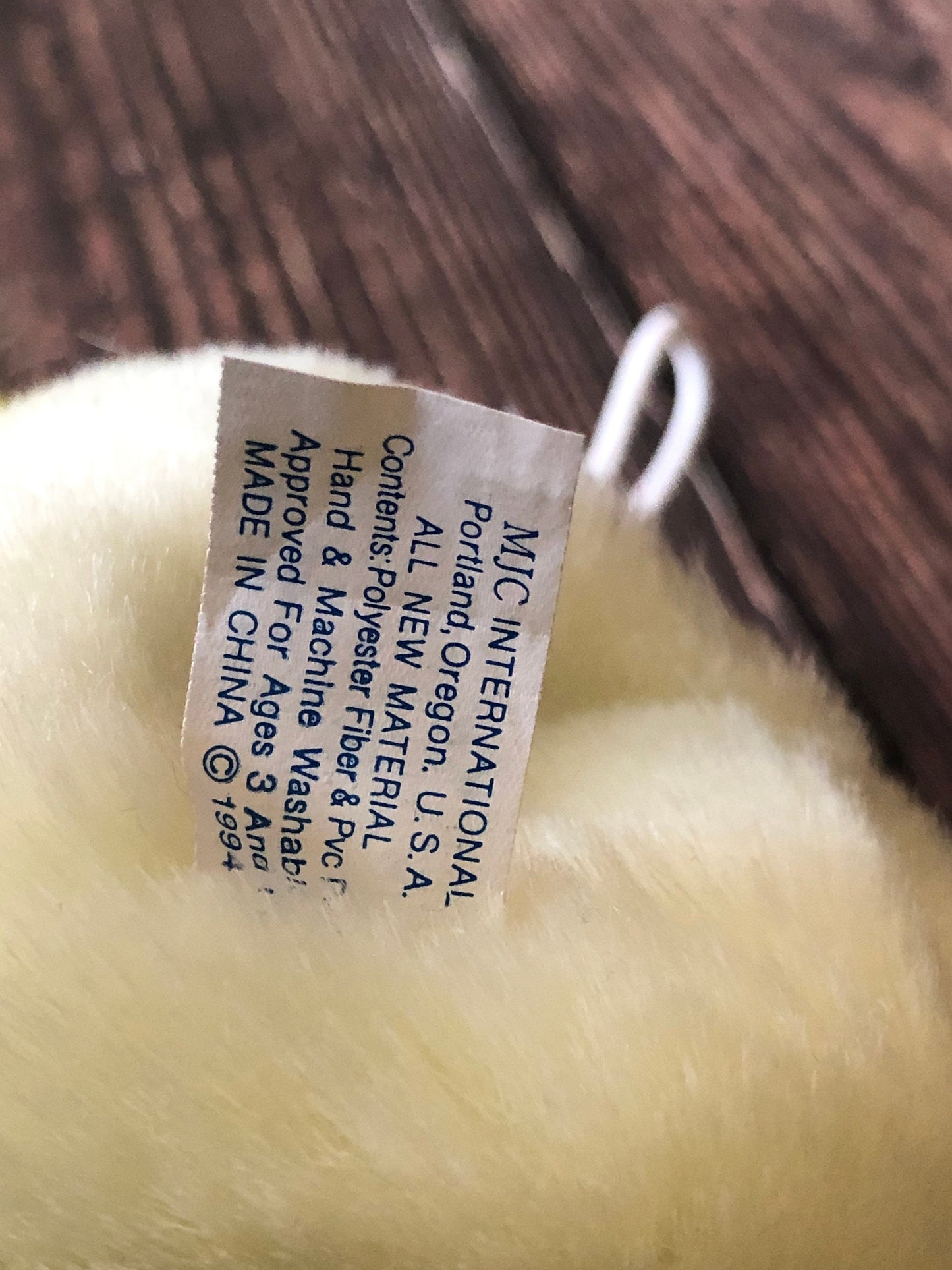 1998 Purr-fection Cushy Critter by MJC. A Baby Duck Named "Tubs" Style #2842