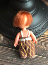 Load image into Gallery viewer, Vintage Cola Kids Doll, Miniature Cola Kids Doll, Mini Doll, Red Hair Mini Doll, Itty Bitty Doll. Retro Kids Toy
