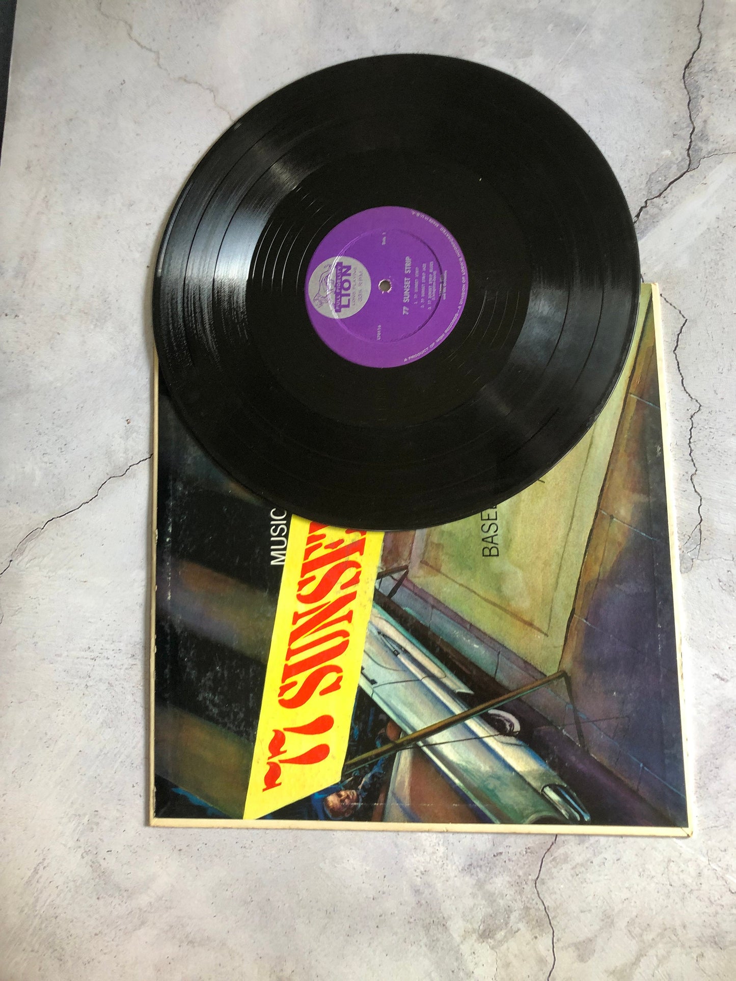 1959 Lion Records The Aaron Bell Orchestra Music From 77 Sunset Strip LP Record Album Vinyl