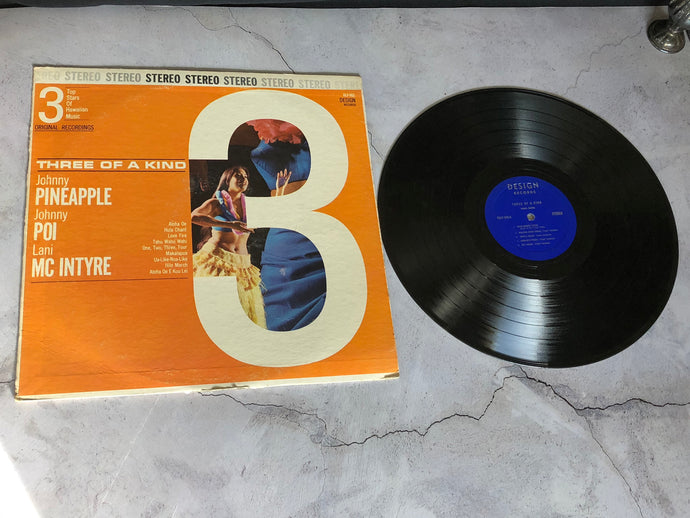 1964 Pickwick International Inc. Lani Mcintyre_Johnny Poi_Johny Pineallp - Three of a Kind (3 Top Stars of Hawaiian Music) LP Vinyl Record Album