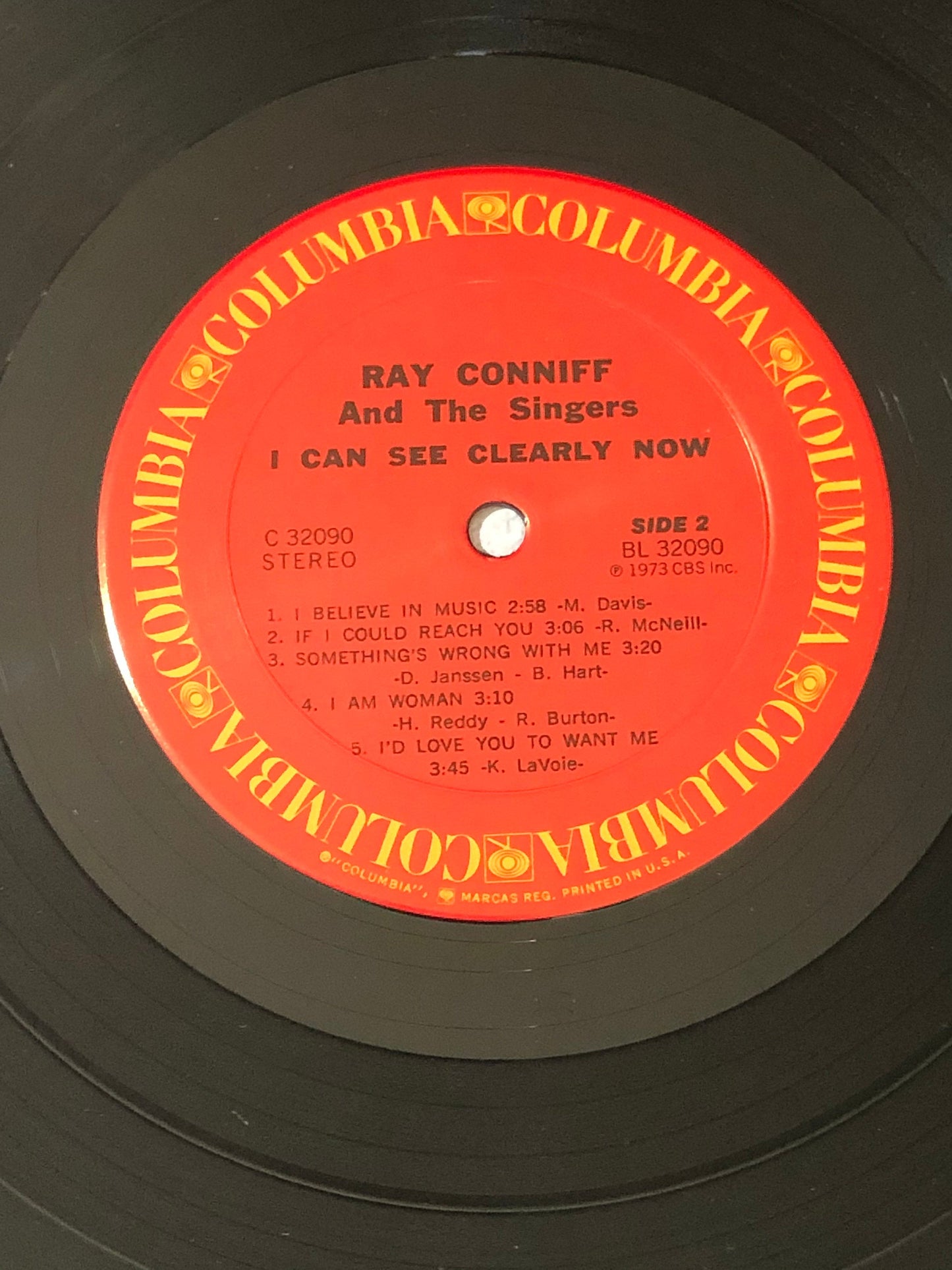 1973 Columbia Ray Conniff. I Can See Clearly Now Vinyl LP Record Album Vinyl