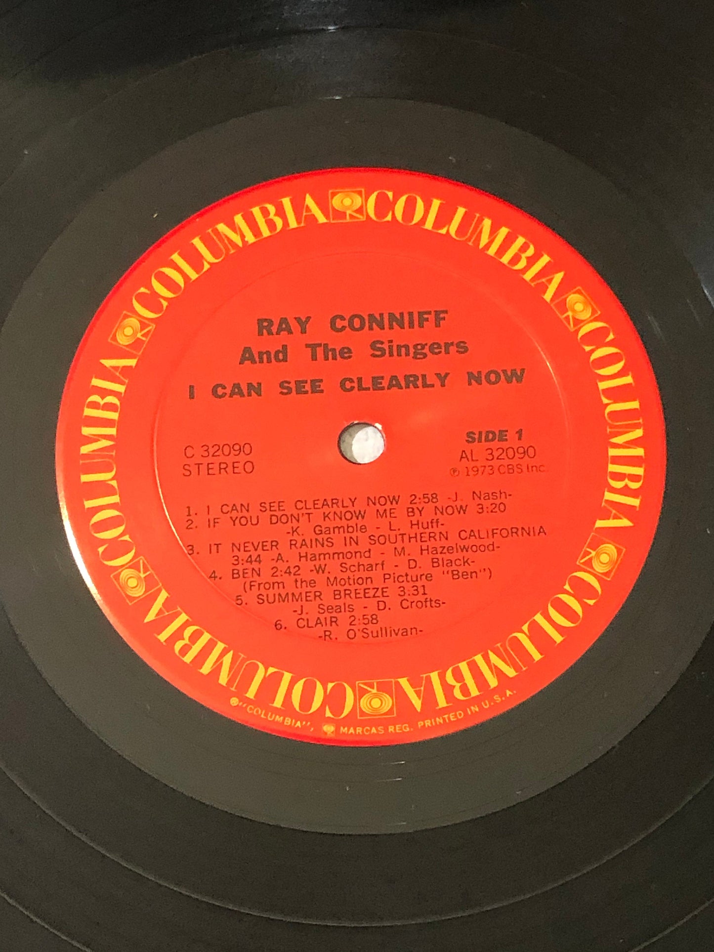 1973 Columbia Ray Conniff. I Can See Clearly Now Vinyl LP Record Album Vinyl
