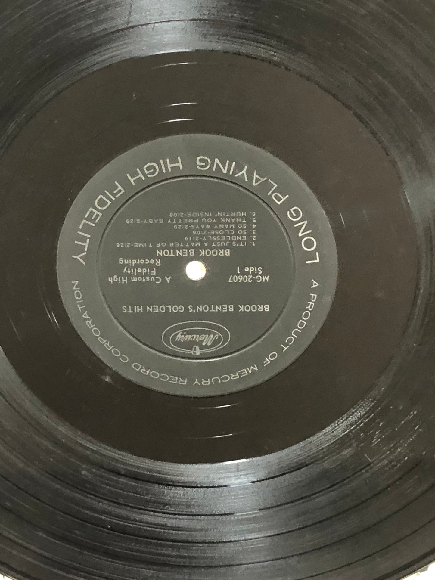 1961 Mercury Brook Benton Golden Hits LP Record Album Vinyl