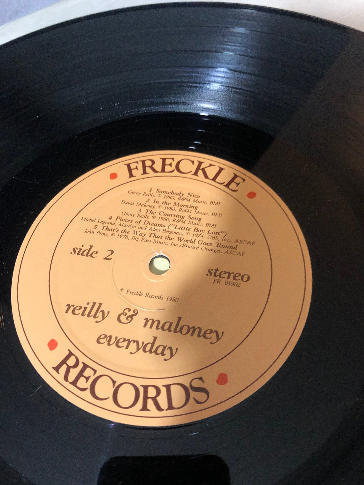 1980 Freckle Records Reilly & Maloney Everyday Vinyl LP Record Album Vinyl