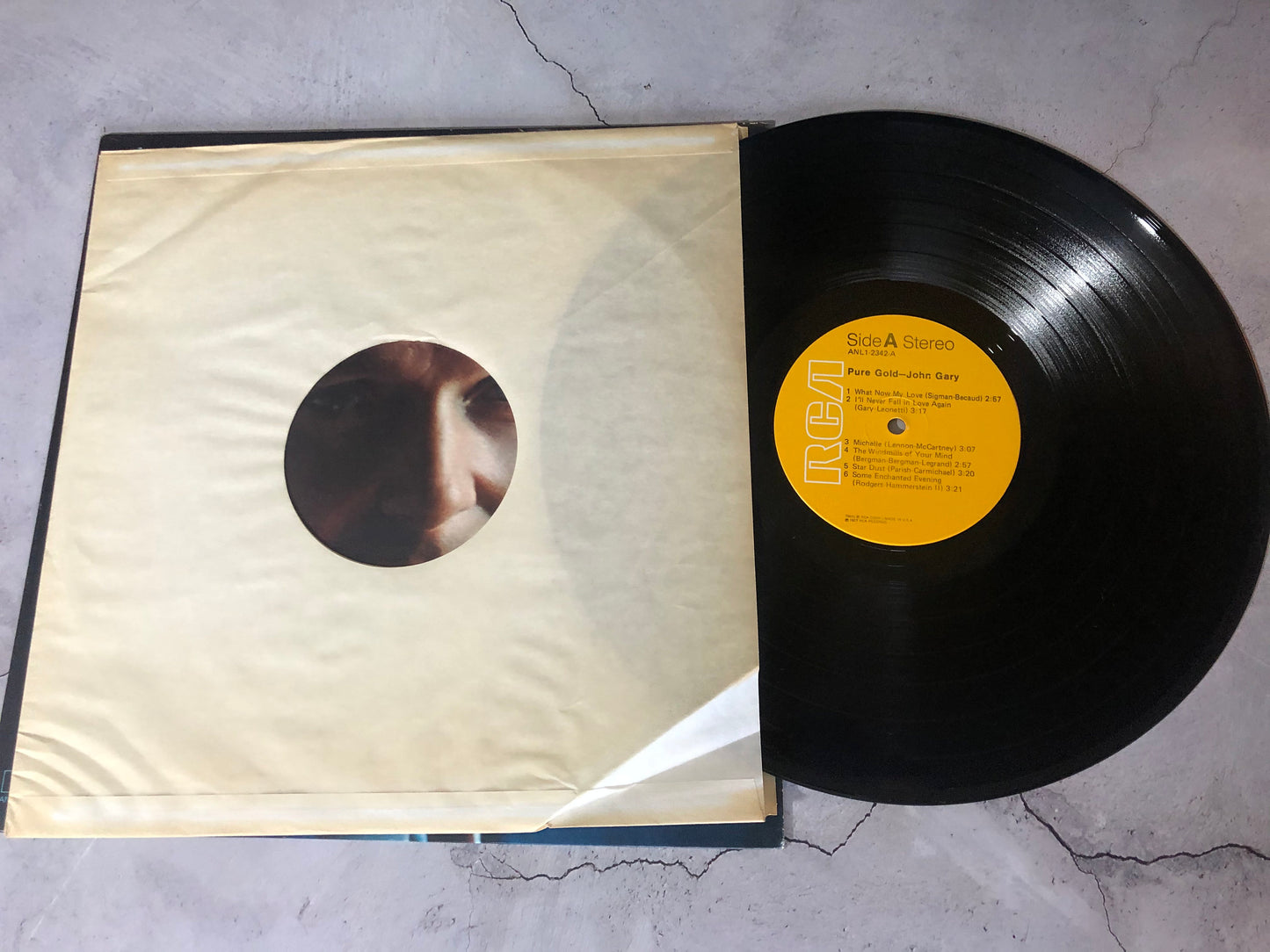 1977 RCA John Gary Pure Gold Record Album Vinyl