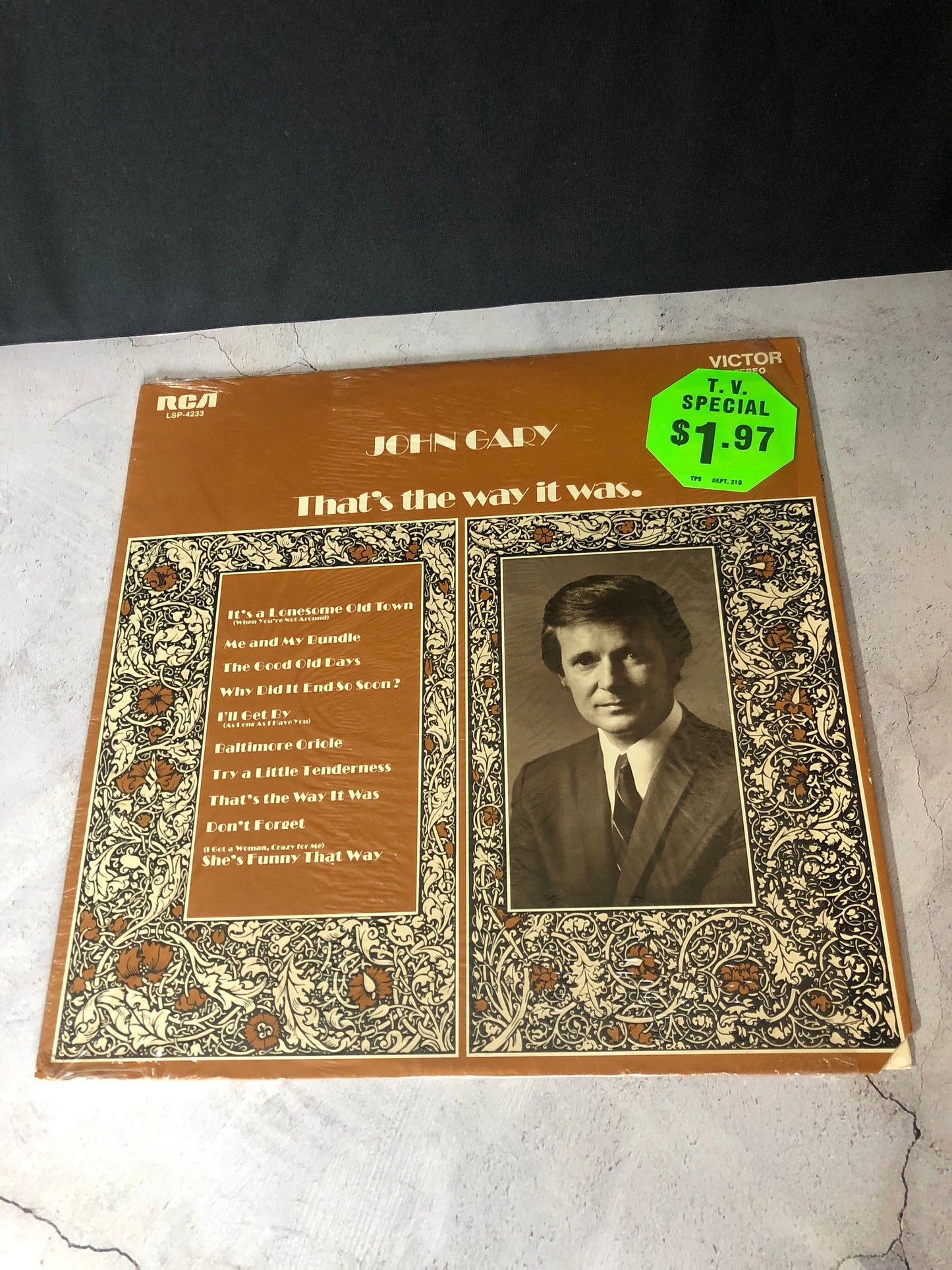 1969 RCA Victor Dynagroove Recordings John Gary That's The Way It Was LP Record Album Vinyl