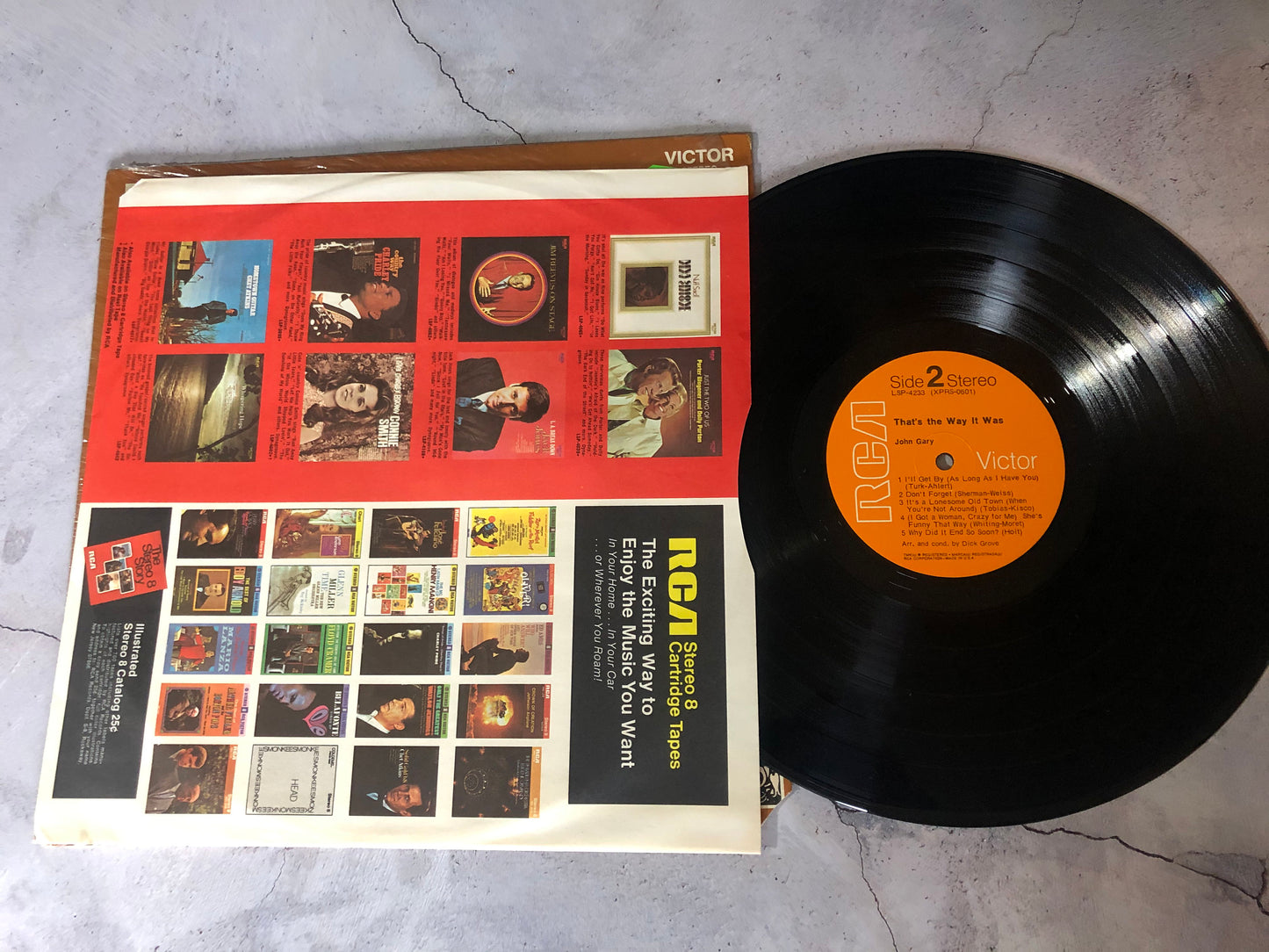1969 RCA Victor Dynagroove Recordings John Gary That's The Way It Was LP Record Album Vinyl