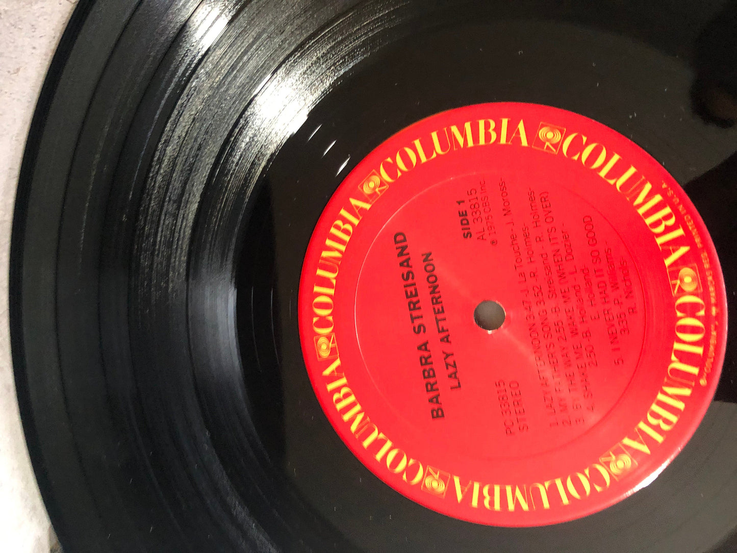 1975 Columbia Records Barbra Streisand Lazy Afternoon Vinyl Record Album Vinyl