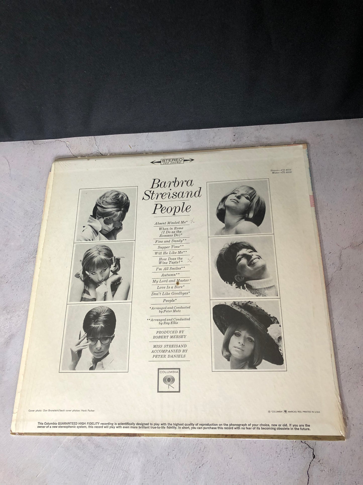 1977 Columbia Records Barbra Streisand People Vinyl Record Album Vinyl