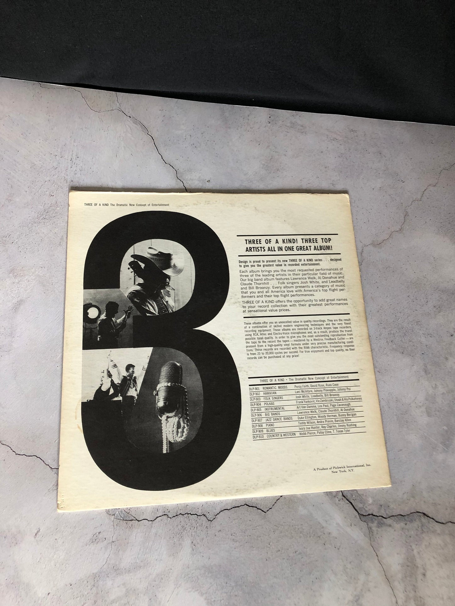 1964 Pickwick International Inc Three Of A Kind 3 Top Stars Of Polka Bands Vinyl LP Record Album Vinyl