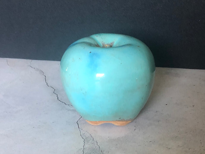 Large Glazed Terracotta/Clay (earthenware) Apple Sculpture