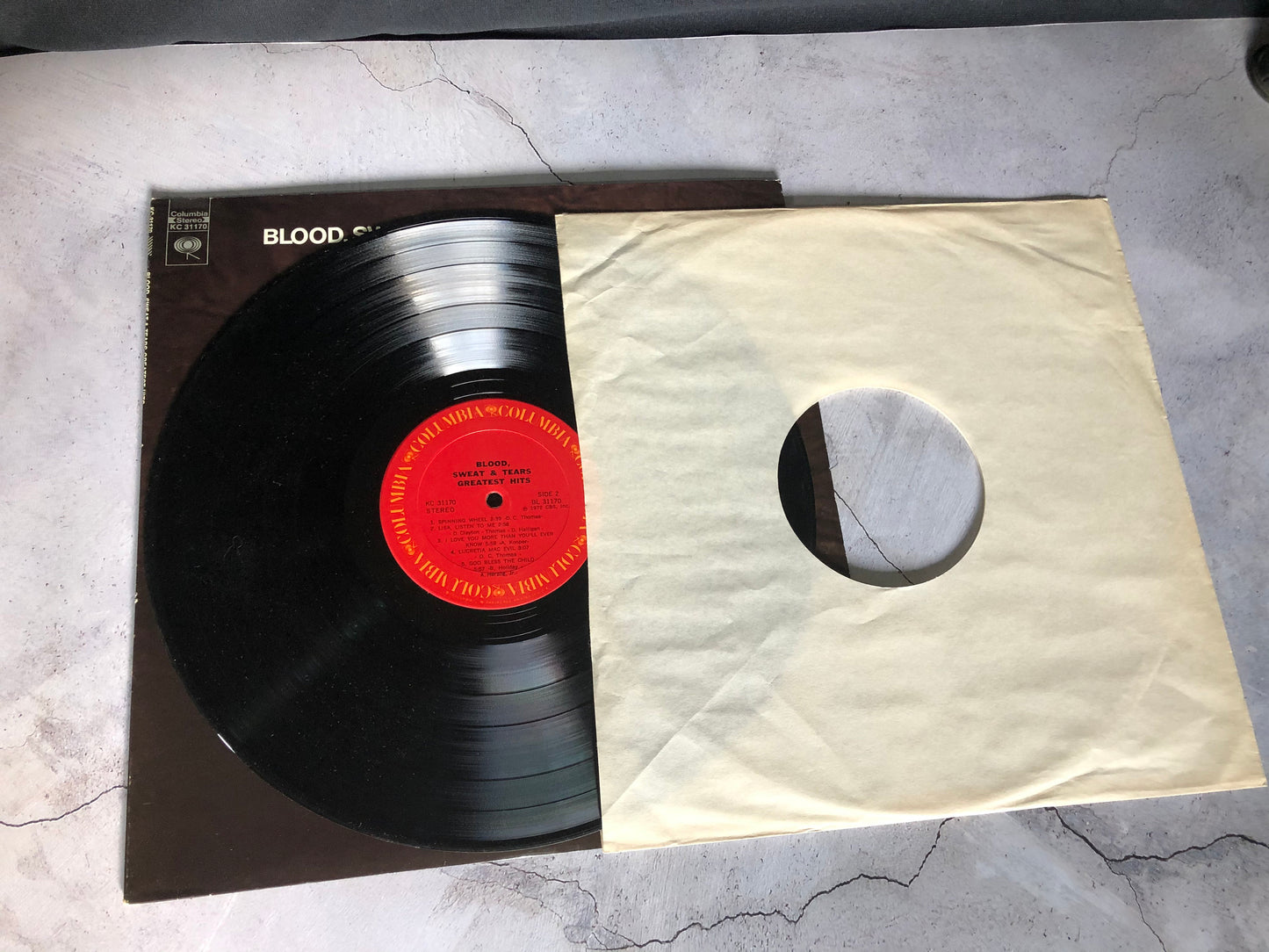 1972 Columbia Blood, Sweat & Tears Greatest Hits LP Record Album Vinyl