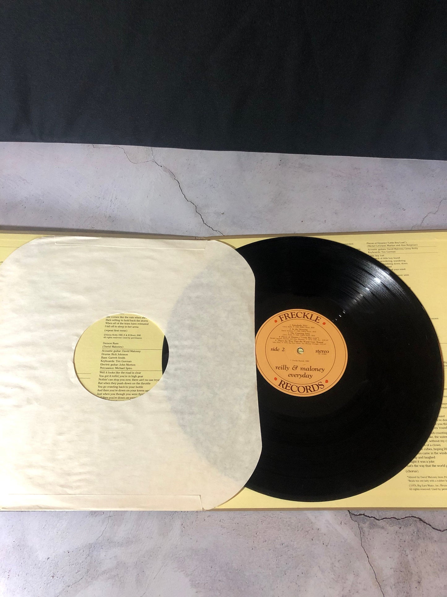 1980 Freckle Records Reilly & Maloney Everyday Vinyl LP Record Album Vinyl