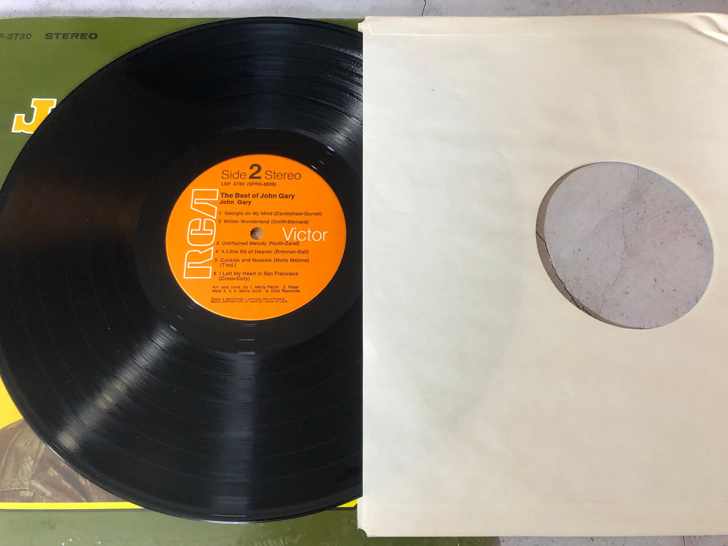 1967 RCA Victor Dyngroove Recording John Gary The Best Of John Gary LP Record Album Vinyl