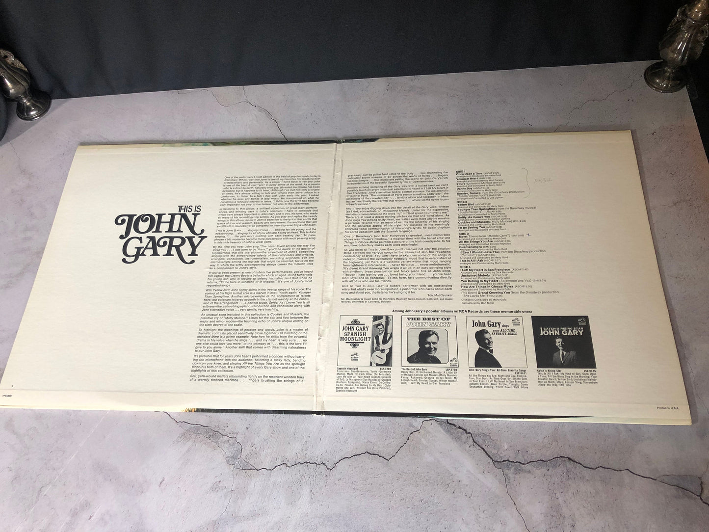 1971 RCA Victor John Gary This Is John Gary LP Record Album Vinyl