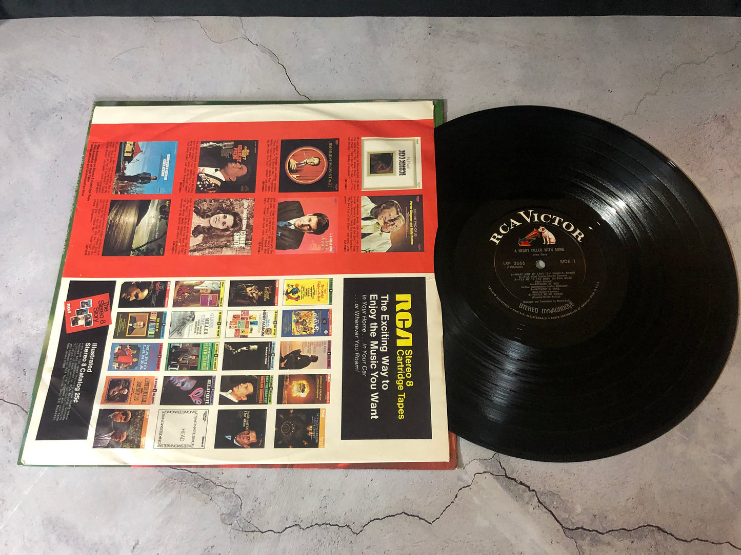 1966 RCA Victor Dynagroove Recording John Gary A Heart Filled With Song LP Record Album Viny