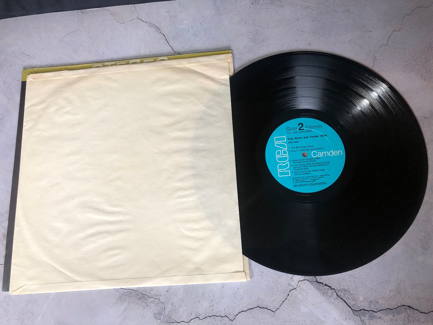 1968 RCA Camden John Gary That Warm and Tender Glow Record Album Vinyl