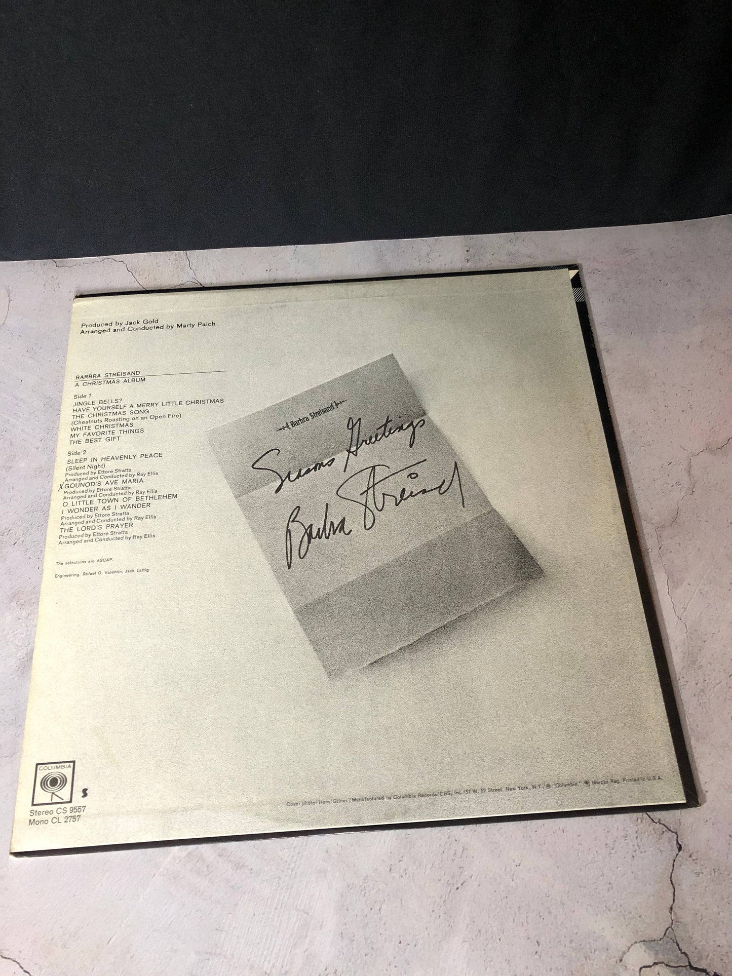 1967 Columbia Records Barbra Streisand A Christmas Album Vinyl Record Album Vinyl