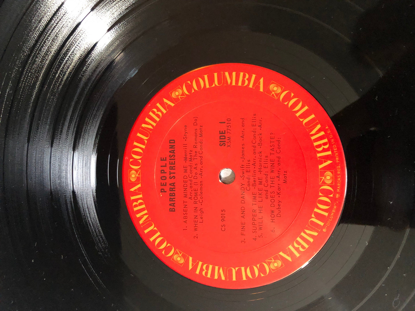 1977 Columbia Records Barbra Streisand People Vinyl Record Album Vinyl