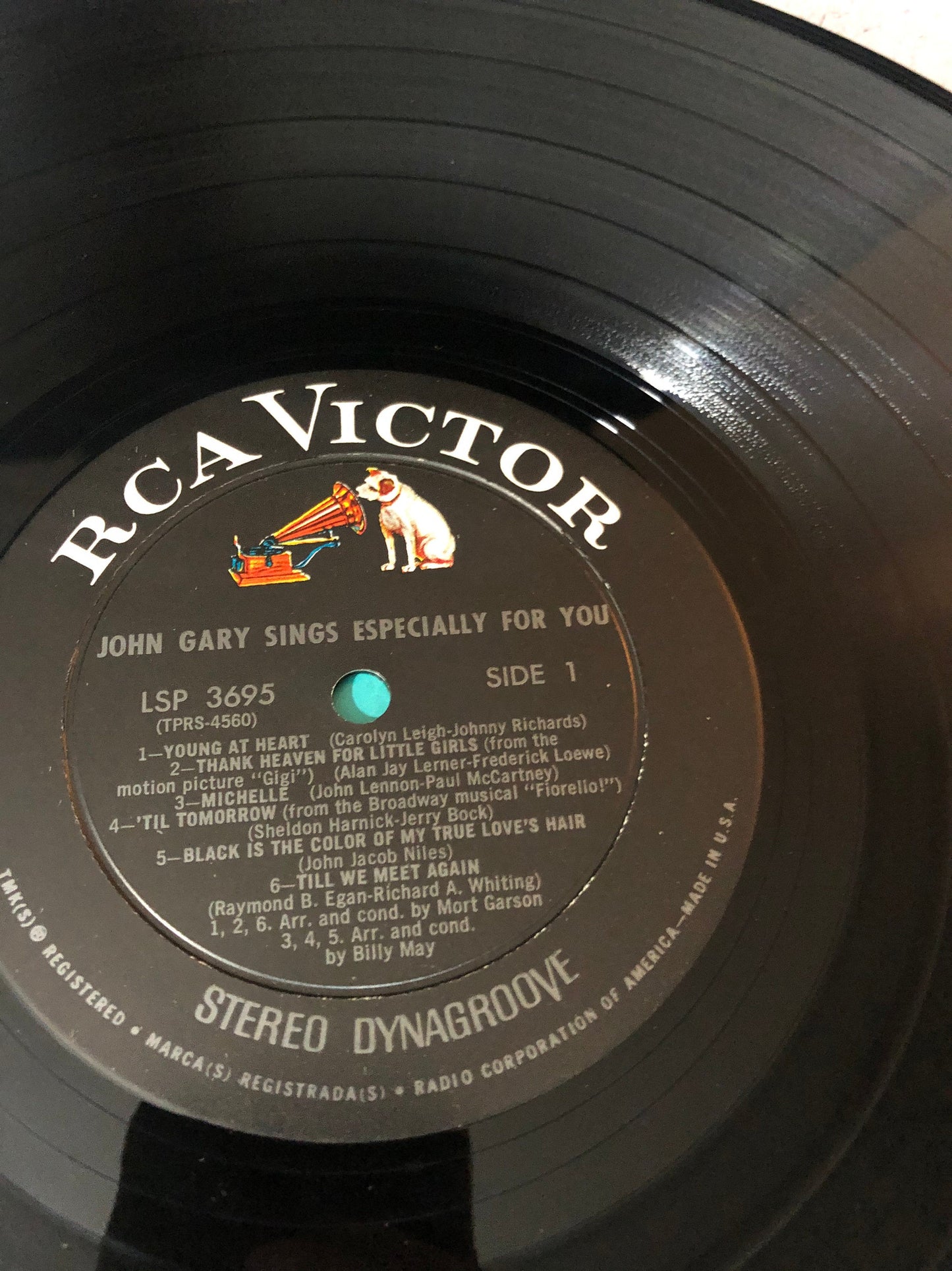 1967 RCA Victor Dynagroove Recording John Gary Especially For You Record Album Vinyl SIGNED