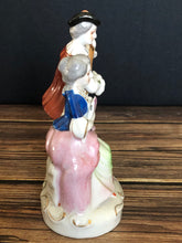 Load image into Gallery viewer, Vintage Occupied Japan Colonial Couple Playing Music Figurine, Porcelain Colonial Couple
