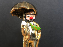 Load image into Gallery viewer, 1980 Ron Lee Signed 24k Gold Plated Executive Clown With Umbrella on Quartz
