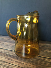 Load image into Gallery viewer, Bartlett Collins Amber Glass Pitcher Swirl Pattern
