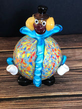 Load image into Gallery viewer, Vintage Murano Art Glass Round Clown, Murano Glass Ball Clown, Hand Blown Murano Glass Clown, Made in Italy
