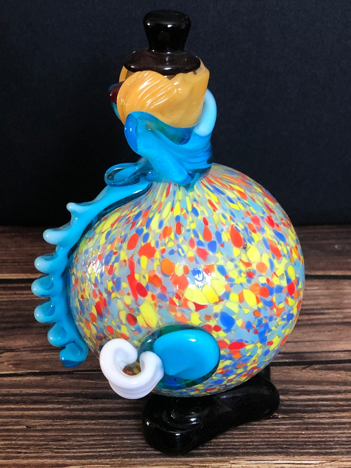 Vintage Murano Art Glass Round Clown, Murano Glass Ball Clown, Hand Blown Murano Glass Clown, Made in Italy