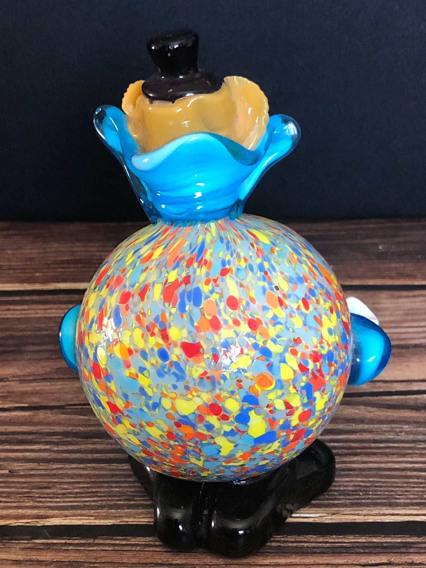 Vintage Murano Art Glass Round Clown, Murano Glass Ball Clown, Hand Blown Murano Glass Clown, Made in Italy