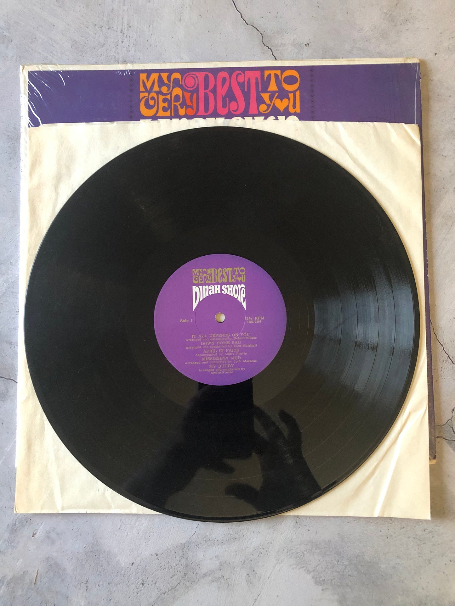 1964 Capitol Custom My Very Best To You Dinah Shore 12" Mono Vinyl Record LP 1960s
