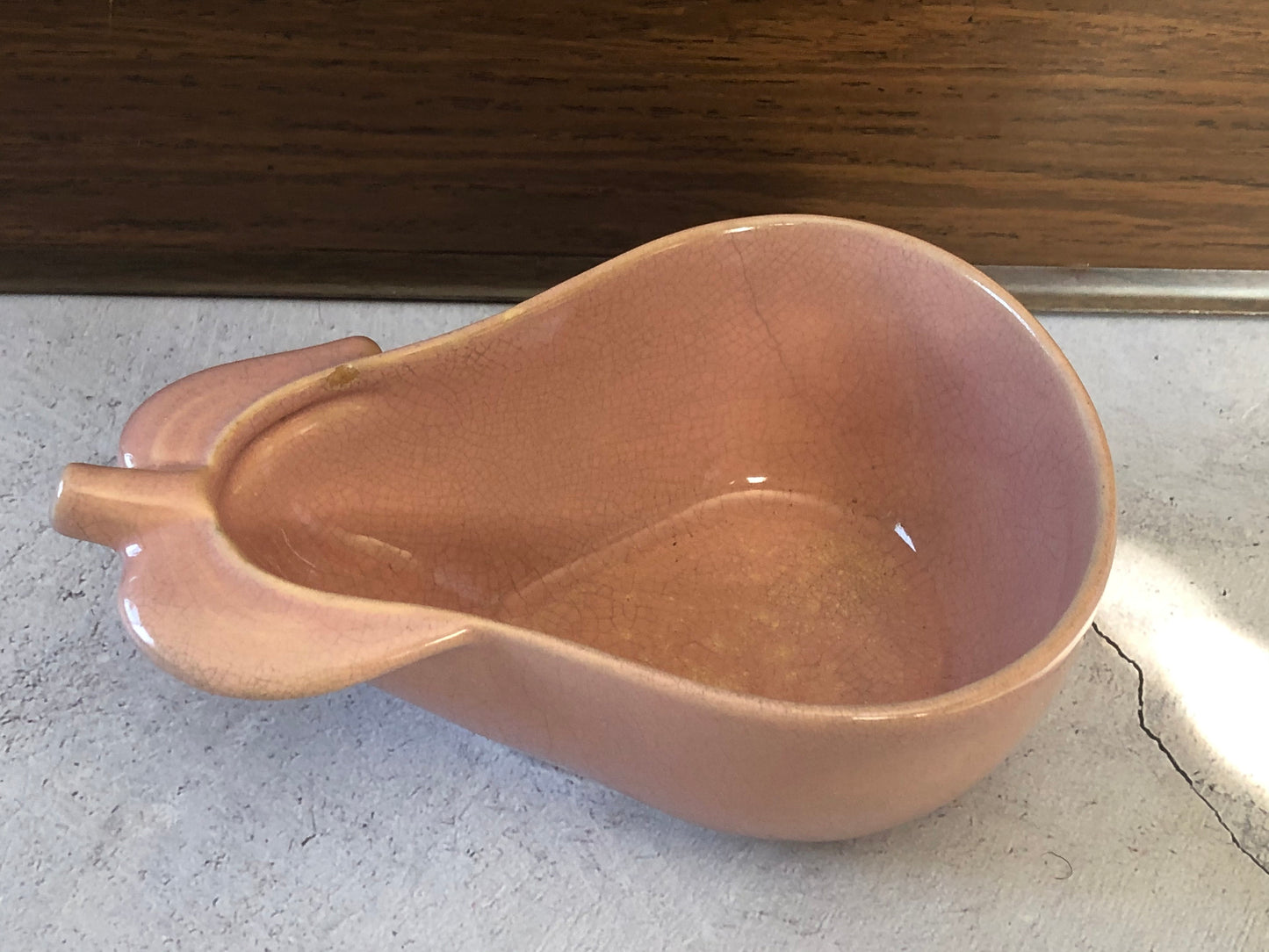 MCM 1940s Red Wing Pottery Pink Pear Shaped Dish