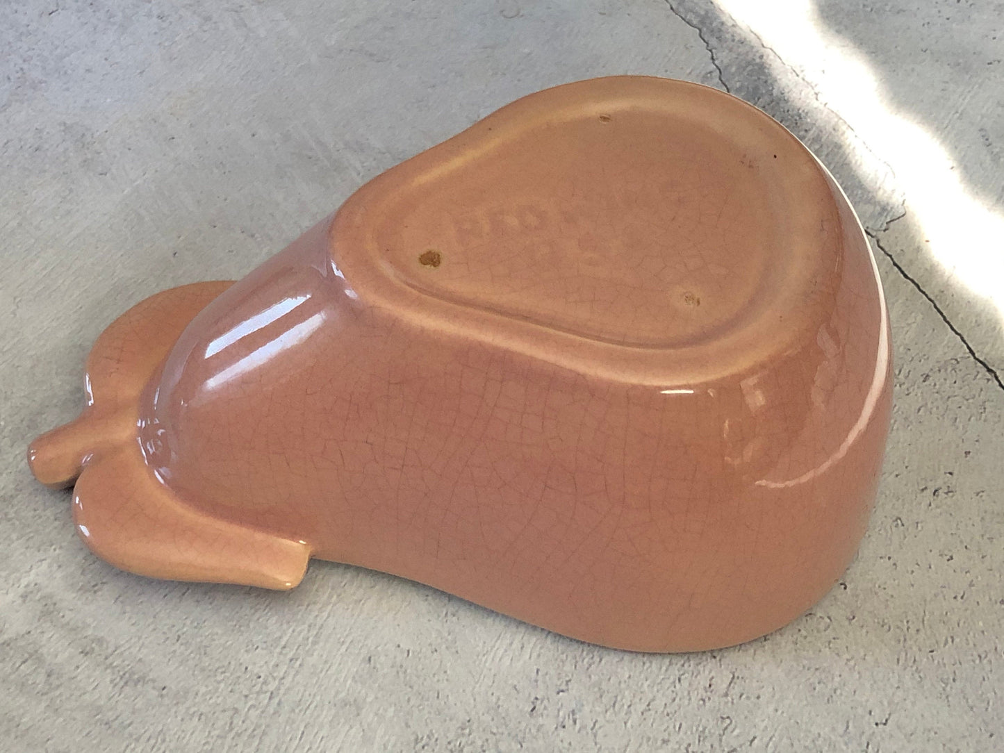 MCM 1940s Red Wing Pottery Pink Pear Shaped Dish