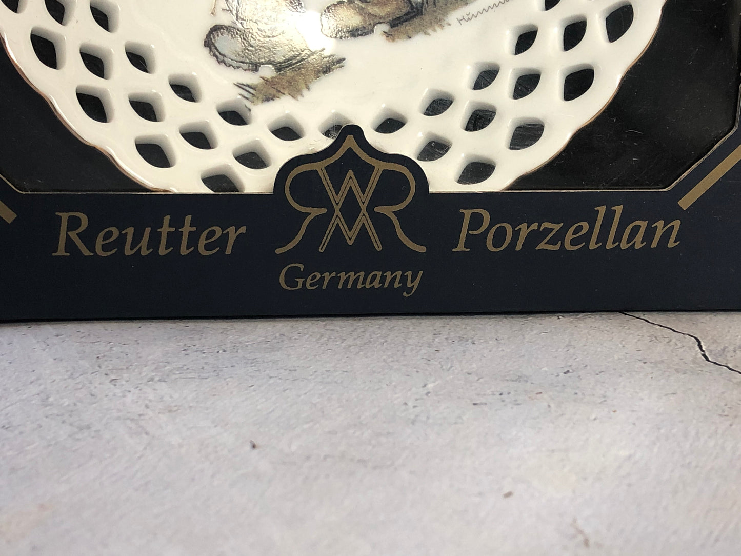 Germany M. I. Hummel Hansel and Gretel 5" Trinket Dish Reutter Porzellan Punched Plate in Original Box