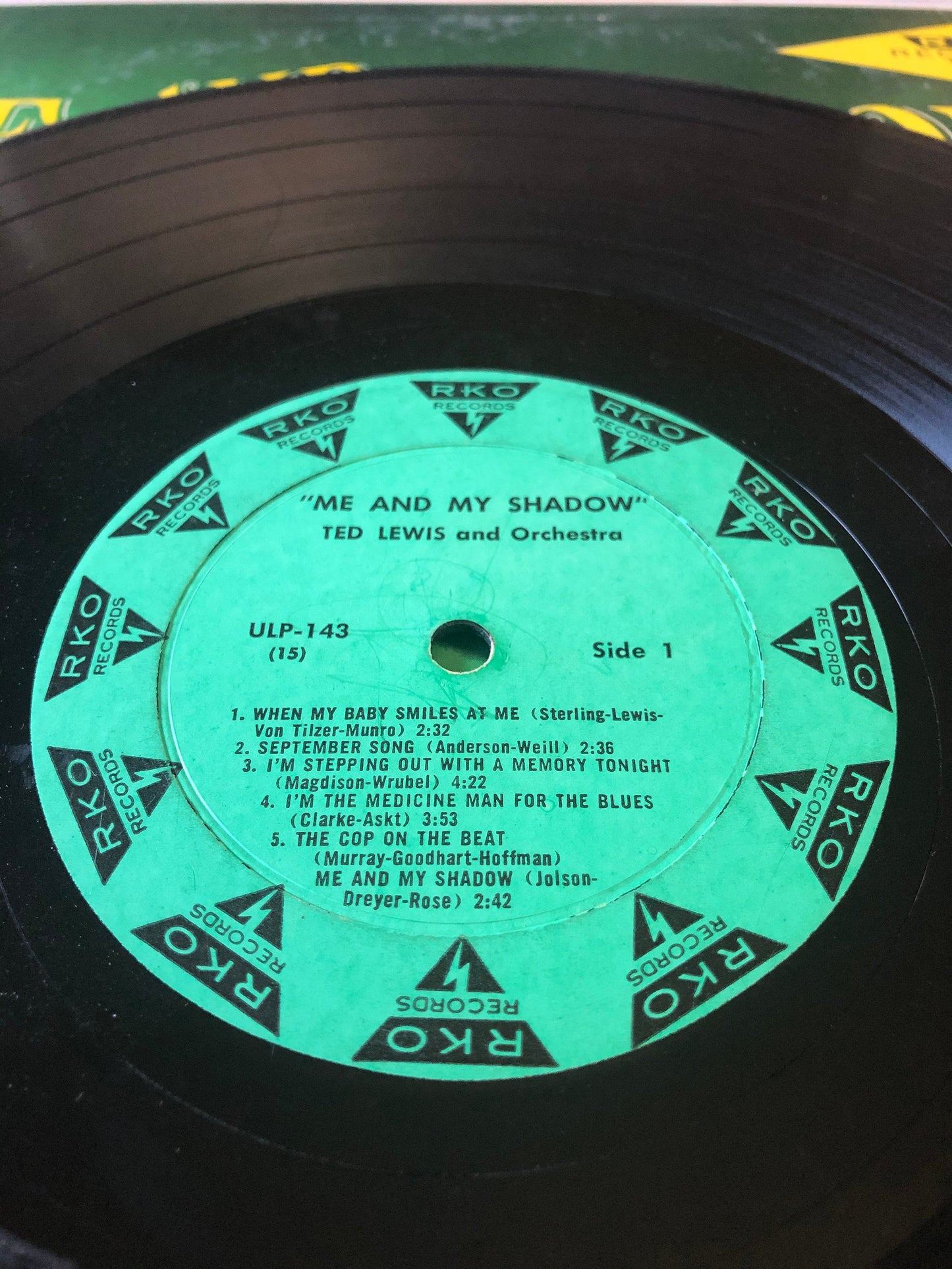 Vintage RKO Records Ted Lewis Me And My Shadow ULP-143 LP Vinyl Mono Album
