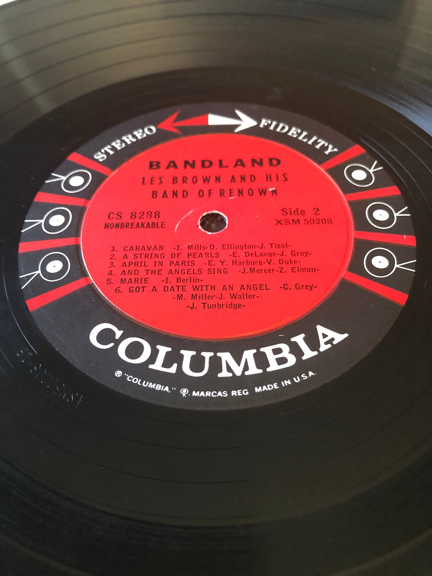 1960 Columbia Les Brown And His Band Of Renown Bandland (Great Songs Of Great Bands) CS 8288 LP Vinyl Album Stereo