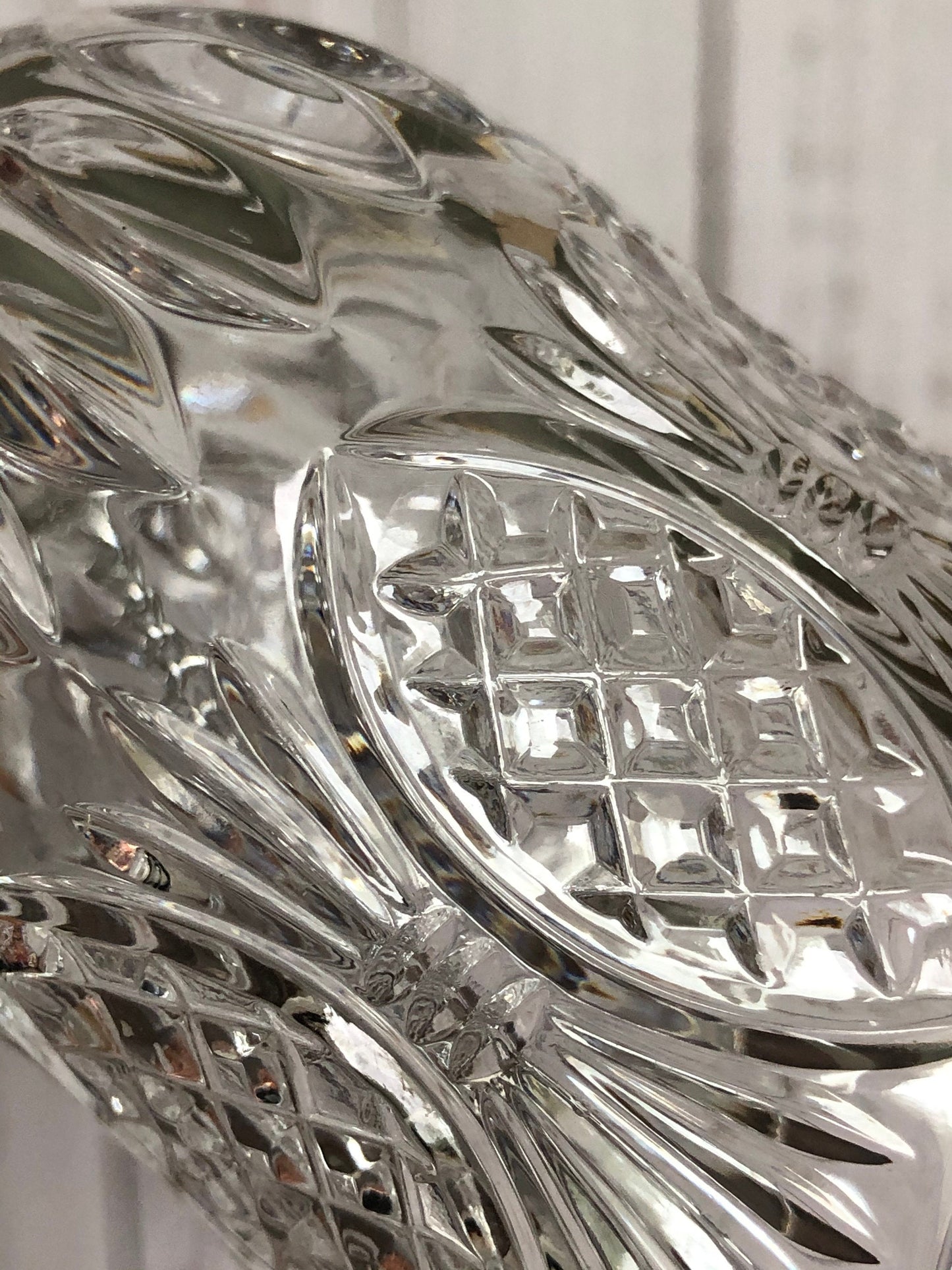 Crystal Cut Leaded Glass Bell, Crystal Dinner Bell, Clear Crystal Glass Bell
