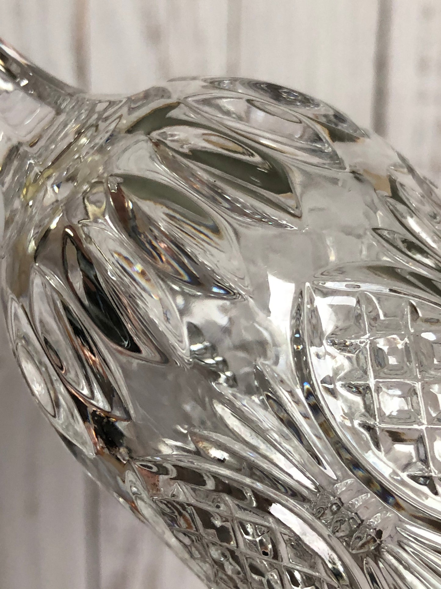 Crystal Cut Leaded Glass Bell, Crystal Dinner Bell, Clear Crystal Glass Bell