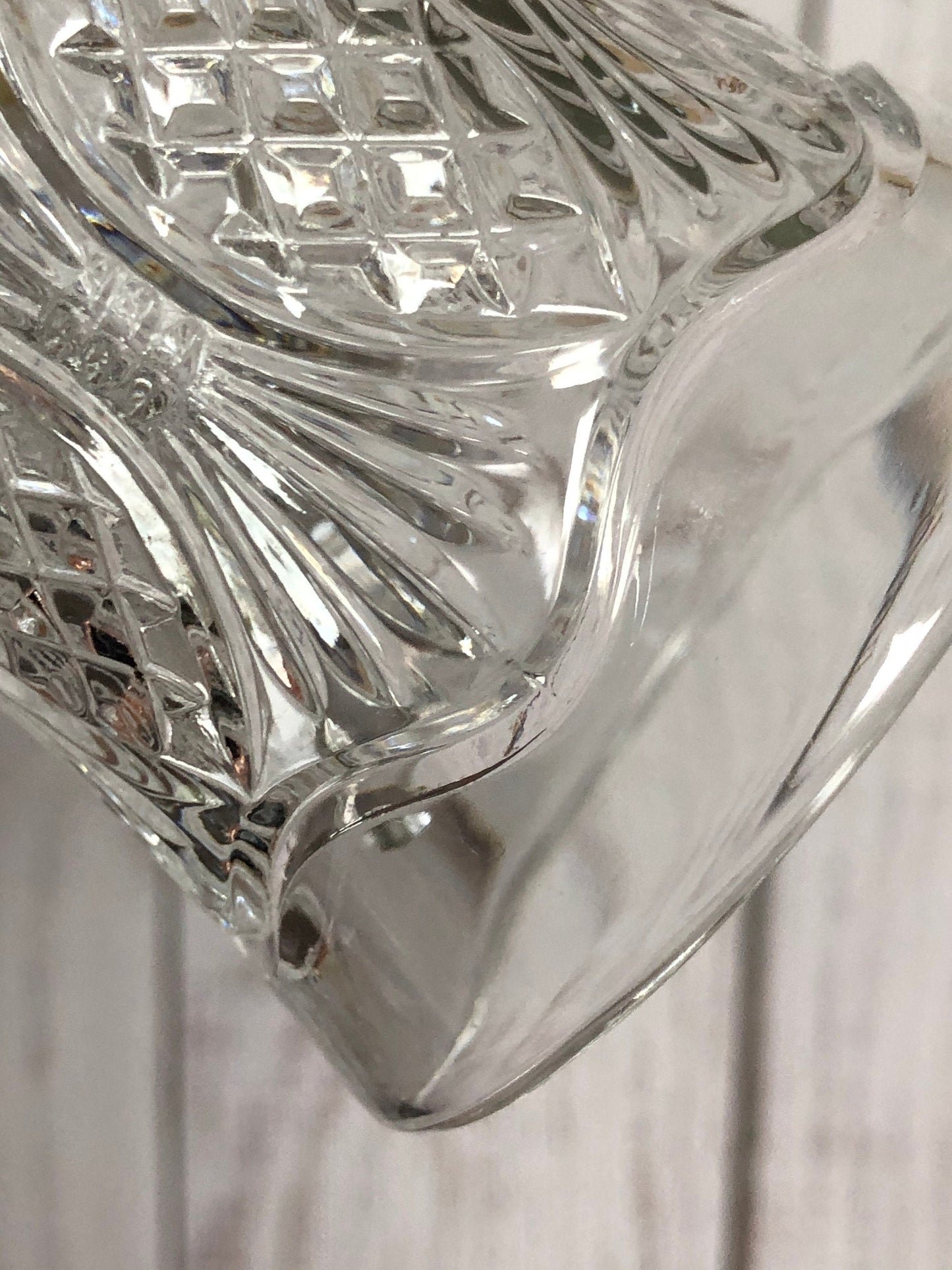 Crystal Cut Leaded Glass Bell, Crystal Dinner Bell, Clear Crystal Glass Bell
