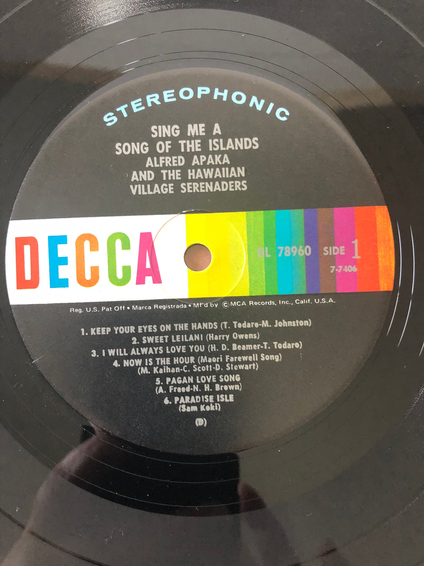 1960 Decca Alfred Apaka Sing me a Song of the Islands DL-78960