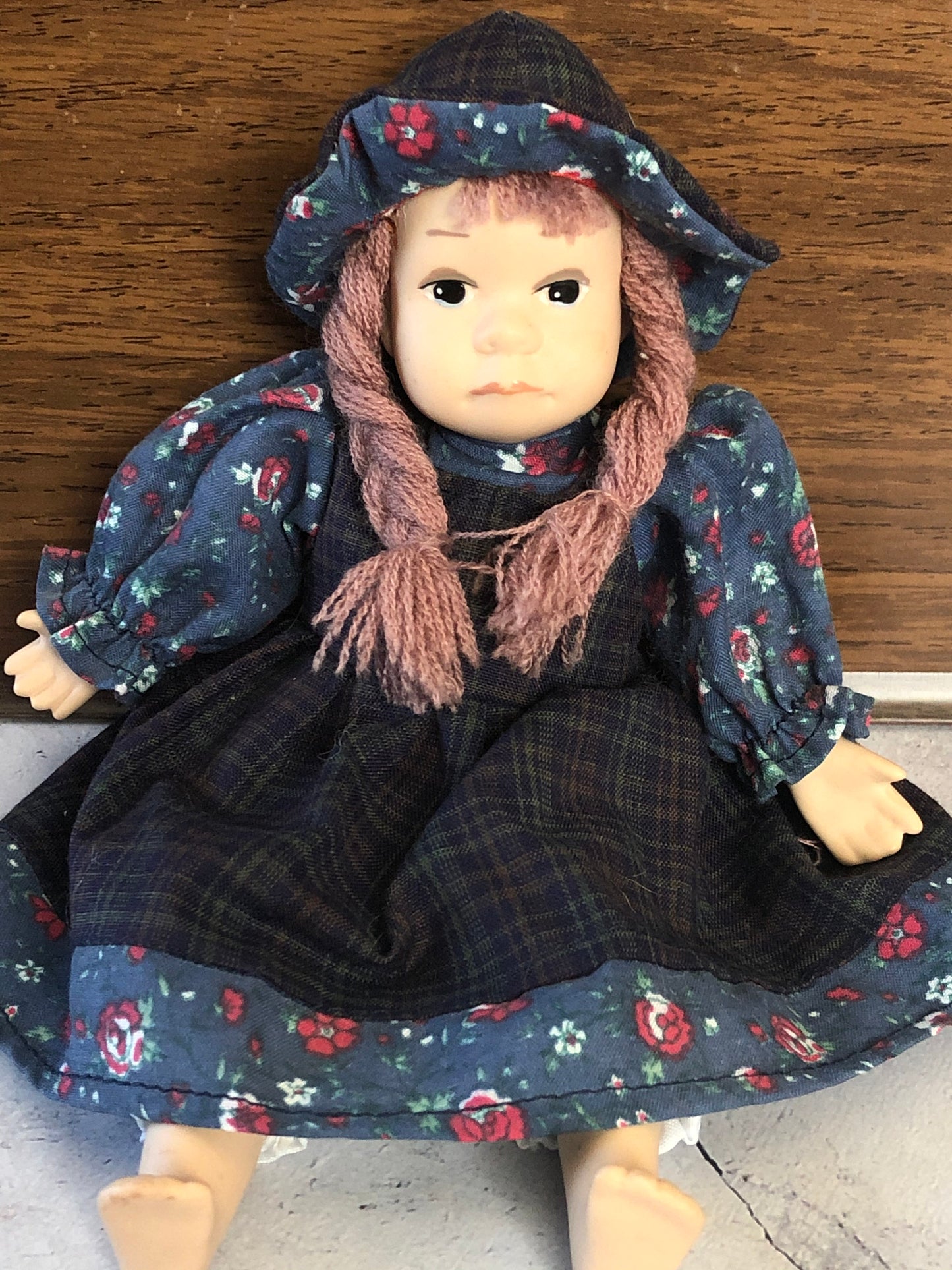 Vintage Americana Collection "Lilly" Porcelain Doll by Goffa International, Hand Painted Doll