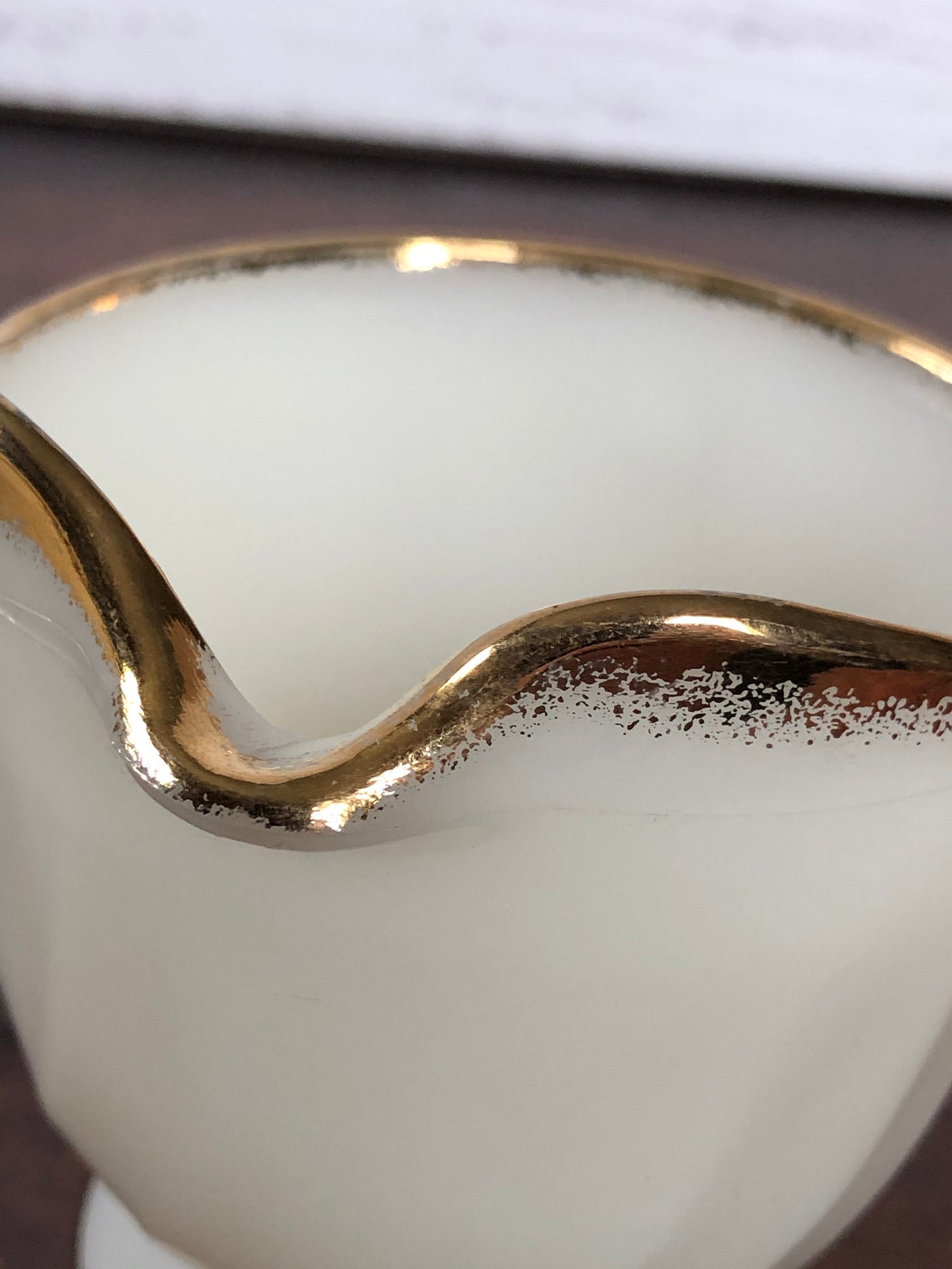 1950s Fire King Gold Swirl Anniversary Cream & Sugar Bowls, MCM Vintage Milk Glass Set, Gold Trim Milk Glass, Vintage Anchor Hocking