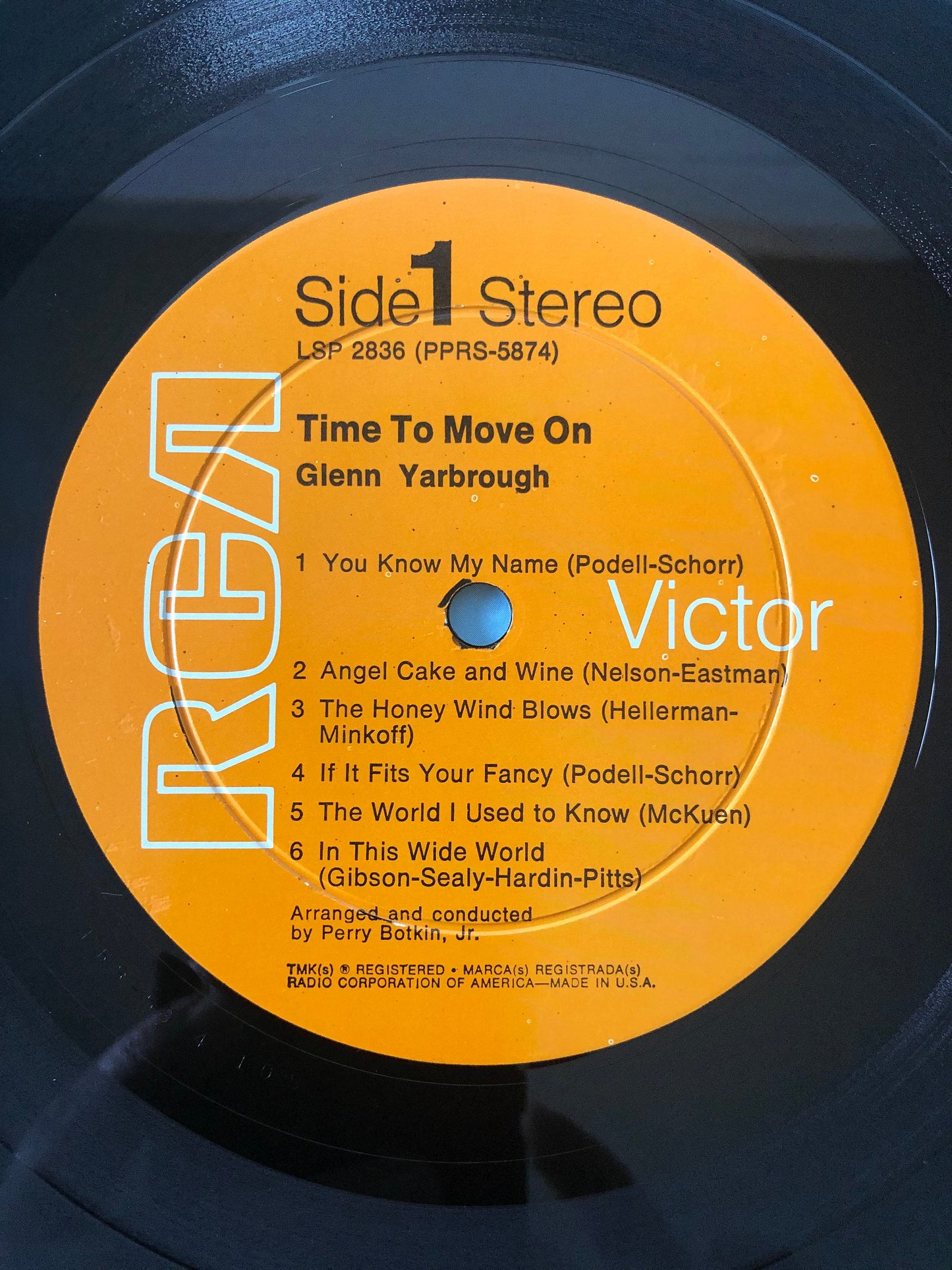 1964 RCA Victor Glenn Yarbrough Time to Move On LSP-2836
