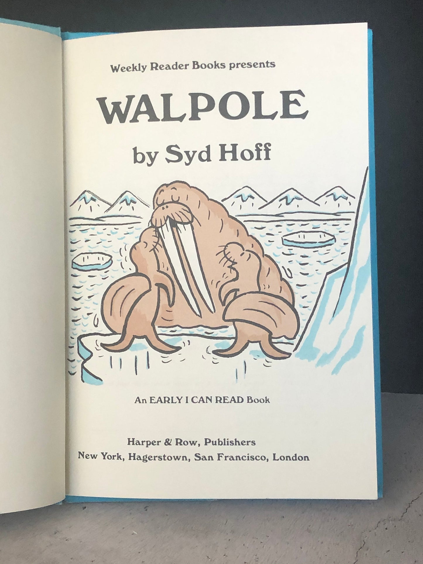 1977 Walpole By Syd Hoff, An Early I Can Read Book, First Printing, Walrus Book