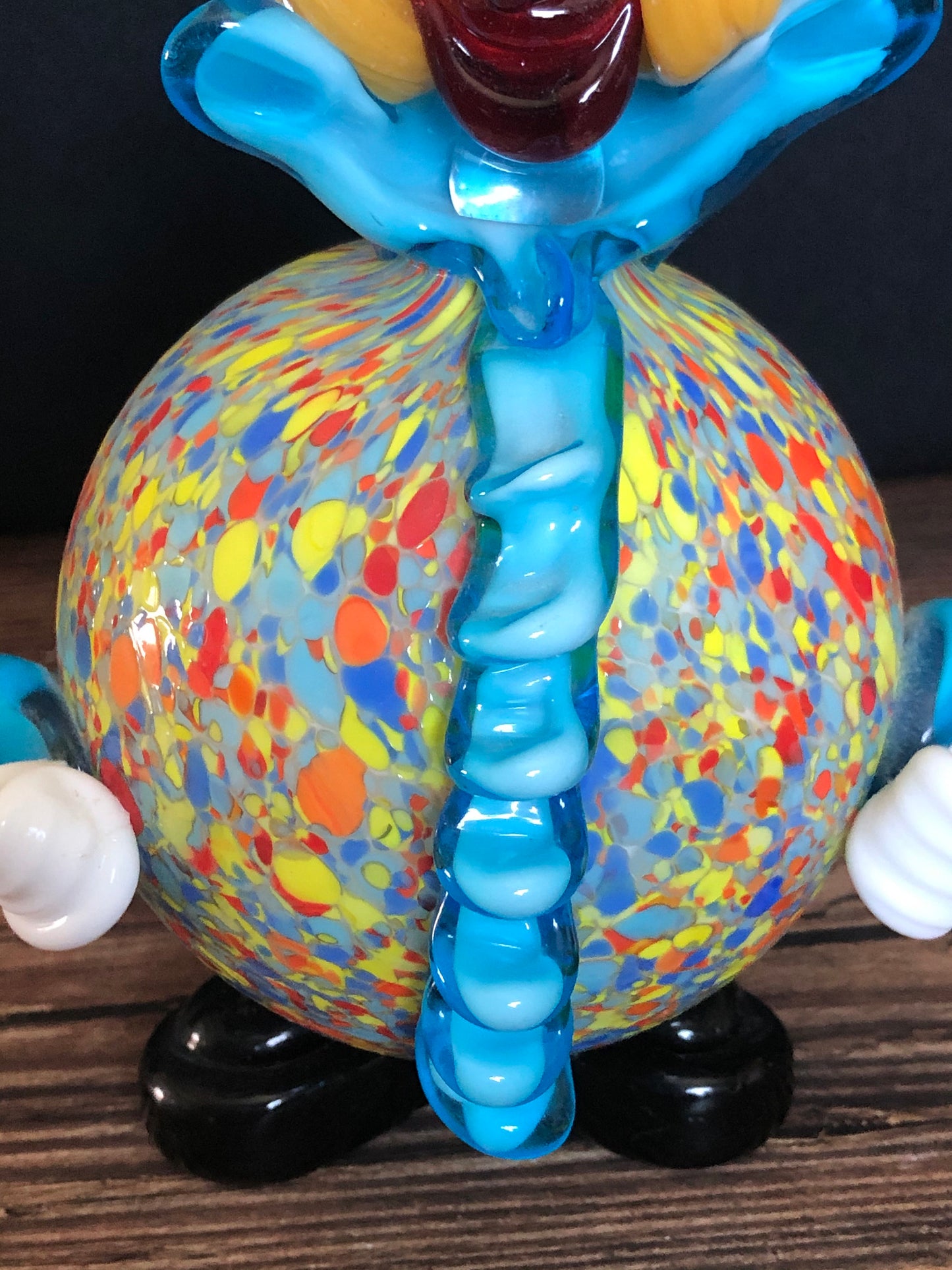 Vintage Murano Art Glass Round Clown, Murano Glass Ball Clown, Hand Blown Murano Glass Clown, Made in Italy