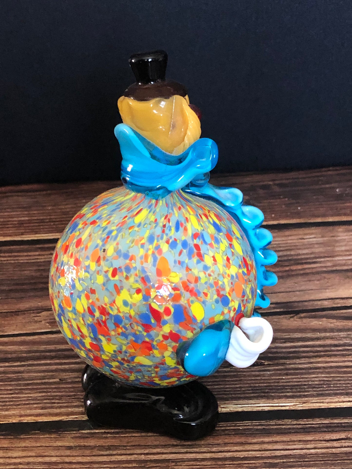 Vintage Murano Art Glass Round Clown, Murano Glass Ball Clown, Hand Blown Murano Glass Clown, Made in Italy